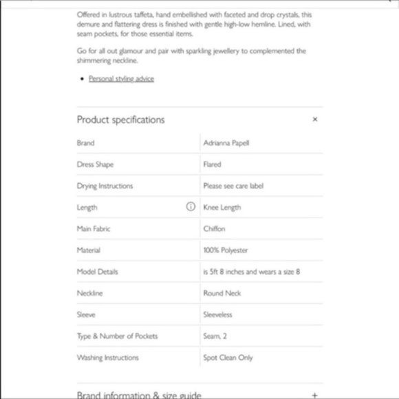 Adrianna Papell blush pink hi-lo cocktail dress 14 - Picture 6 of 7